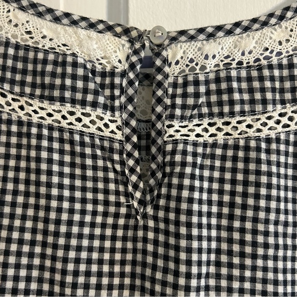 Free People Women’s Sunny Day Shirt Dress (crochet lace gingham embroidery) - Picture 6 of 8